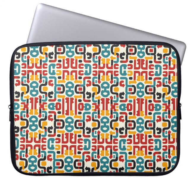Abstract Tribal  Laptop Sleeve (Front)