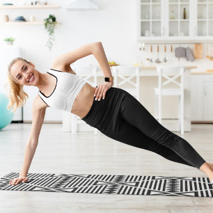 abstract tribal triangles yoga mat