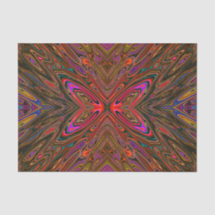 Abstract Trippy Orange and Magenta Butterfly Tissue Paper