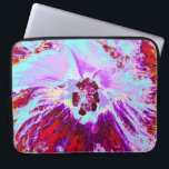 Abstract Tropical Aqua and Purple Hibiscus Flower Laptop Sleeve<br><div class="desc">This Original Digital Oil Painting by My Rubio Garden features an Abstract Tropical Aqua and Purple Hibiscus Flower with Red,  Orange,  Burgundy,  Violet and Yellow Accents. The result is a beautiful,  colourful,  abstract floral painting that you will love!</div>