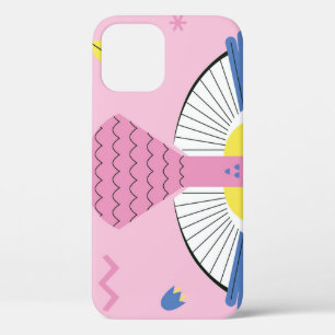 Abstract Tropical Bird: Bright Vintage. iPhone 12 Case