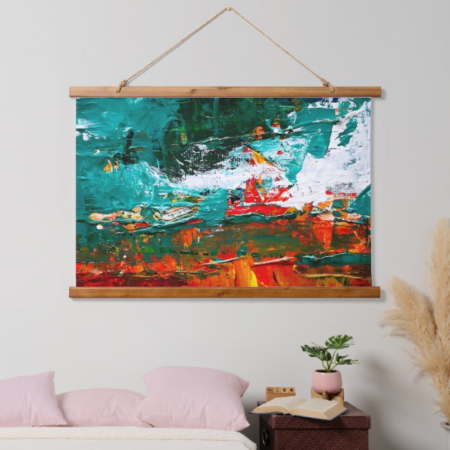 Abstract Tropical Collision Hanging Tapestry (Bedroom)