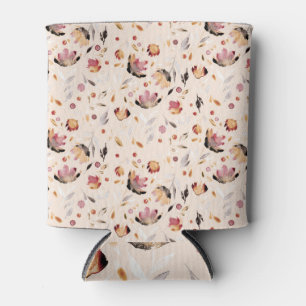 Abstract tropical flowers: watercolor background. can cooler