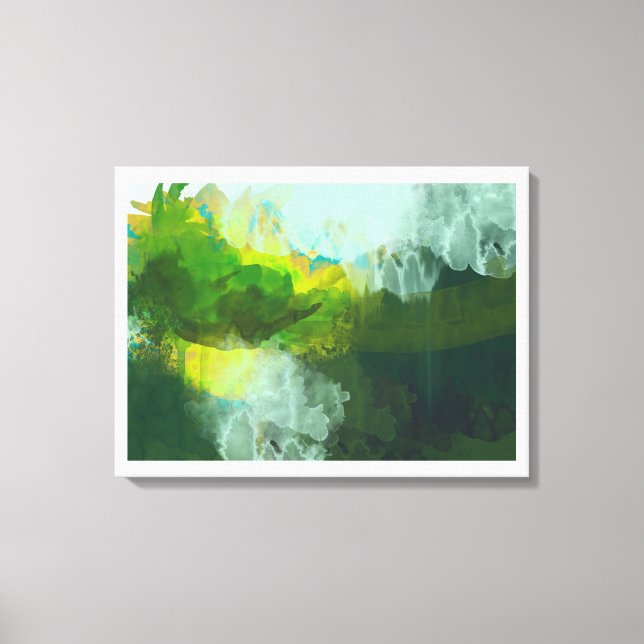 abstract tropical landscape painting canvas print (Front)