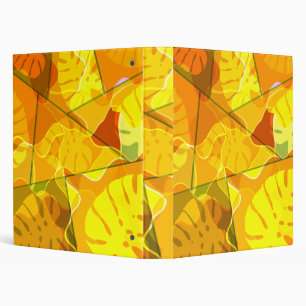 ABSTRACT TROPICAL LEAVES BINDER