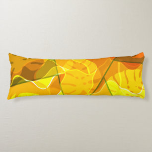 ABSTRACT TROPICAL LEAVES BODY PILLOW