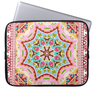 Abstract Tropical Leaves Diverse Pattern Laptop Sleeve
