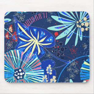 Abstract tropical mouse pad