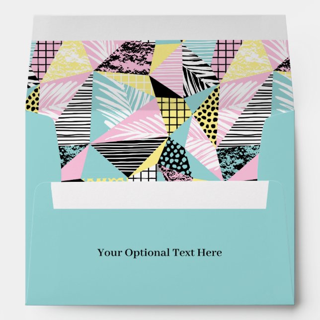 Abstract Tropical Pattern custom text Envelope (Back (Bottom))