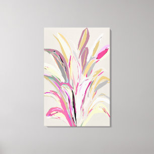 Abstract Tropical Plant Vector Art Style Canvas Print