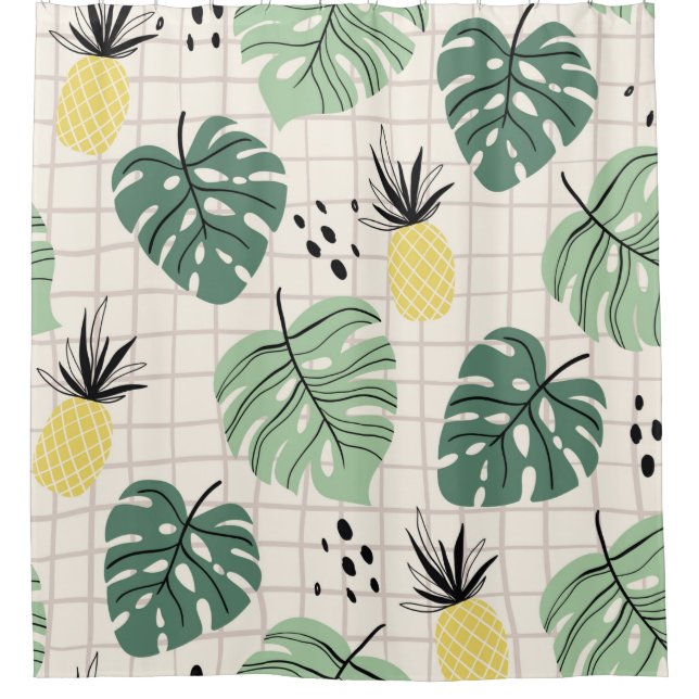 Abstract tropical seamless pattern with palm leaf  (Front)