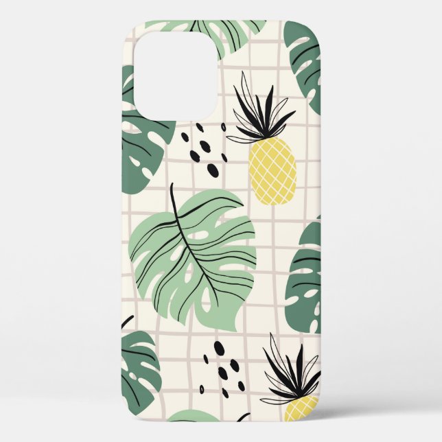 Abstract tropical seamless pattern with palm leaf  Case-Mate iPhone case (Back)