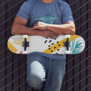 Abstract Tropical Shapes Skateboard