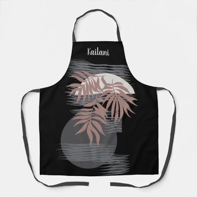 Abstract Tropical Style Personalized Apron  (Front)