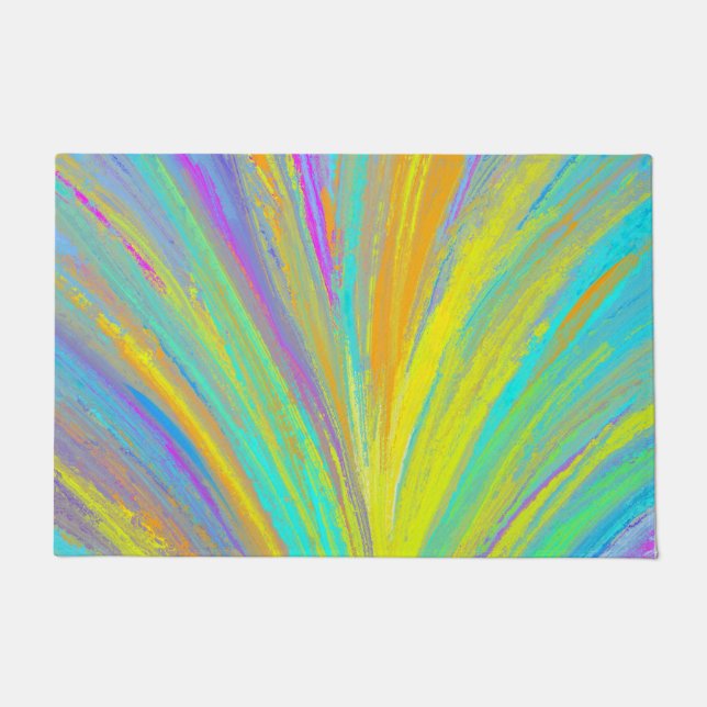 Abstract Tropical Summer Fun Doormat (Front)