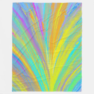 Abstract Tropical Summer Fun Fleece Blanket