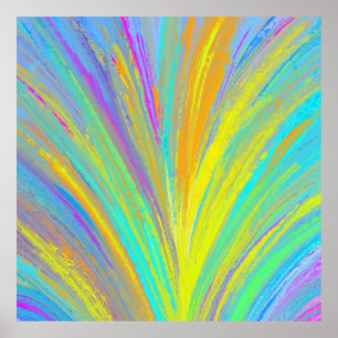 Abstract Tropical Summer Fun Poster