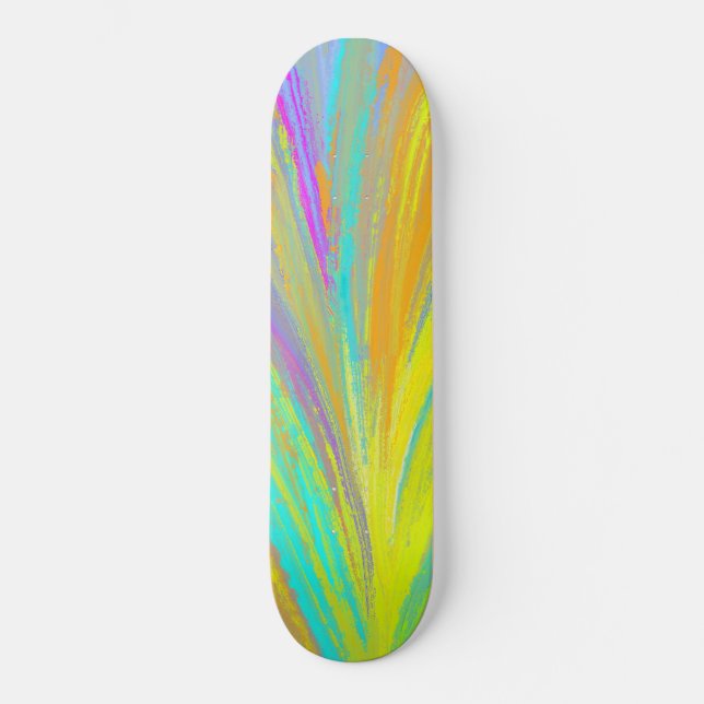 Abstract Tropical Summer Fun Skateboard (Front)