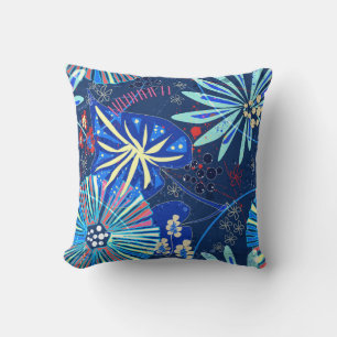 Abstract  tropical throw pillow