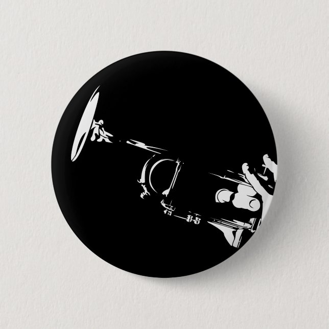 Abstract Trumpet Button Badge (Front)