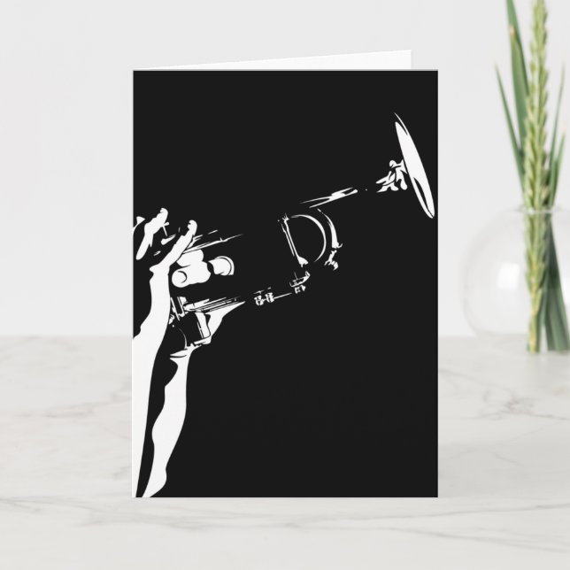 Abstract Trumpet Greeting Card (Front)