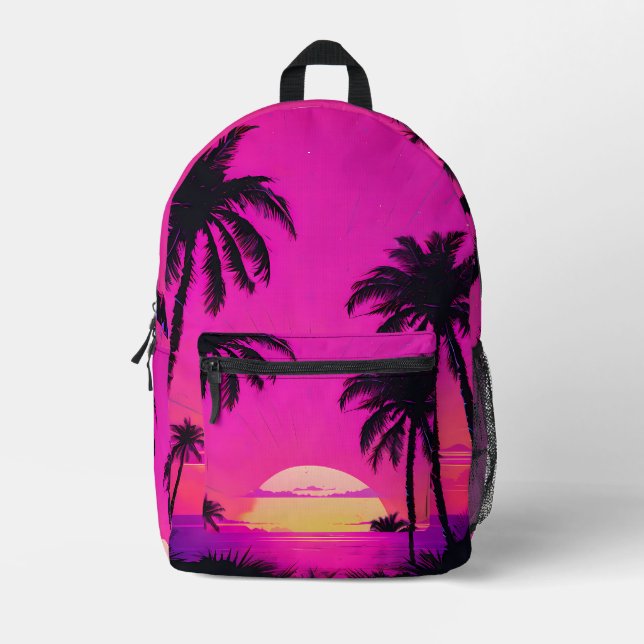 Abstract Tunnel Perspective with Two Figures Printed Backpack (Front)