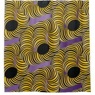 Abstract Tunnel Yellow Black Purple Gradient