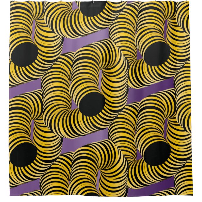 Abstract Tunnel Yellow Black Purple Gradient (Front)