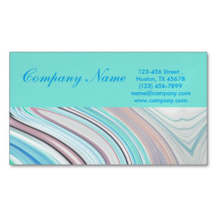 abstract turquoise mint watercolor salon SPA Magnetic Business Card