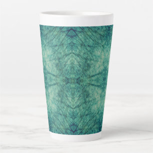 Abstract turquoise ocean reflection latte mug