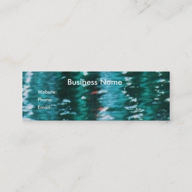 Abstract Turquoise Skinny Profile Card (Front)