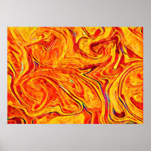 Abstract twirl waves texture backgruond. Bright co Poster