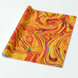 Abstract twirl waves texture backgruond. Bright co Wrapping Paper