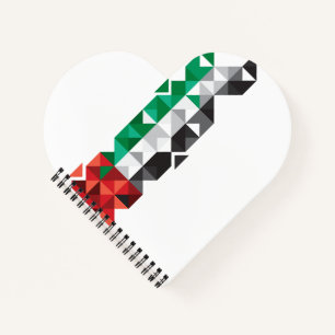 Abstract UAE Flag, United Arab Emirates Notebook