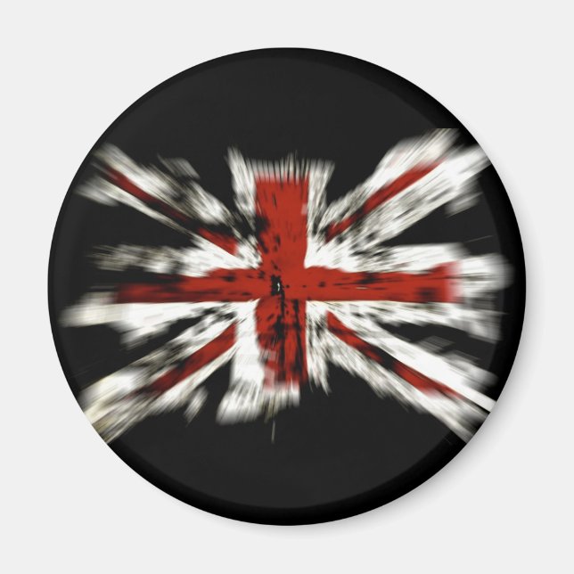 Abstract UK Flag Magnet (Front)