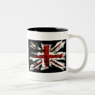 Abstract UK Flag Two-Tone Coffee Mug