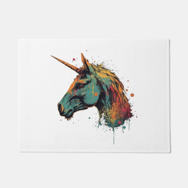Abstract Unicorn Doormat (Front)