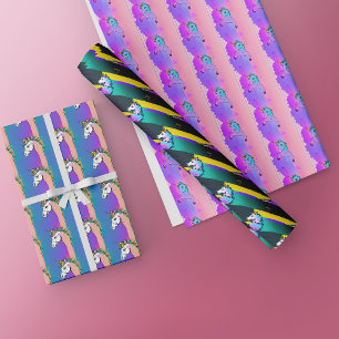 Abstract Unicorn Gift Wrap - Unique Unicorn Art