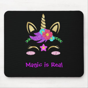 Abstract Unicorn Magic Rainbow Colours Personalize Mouse Pad