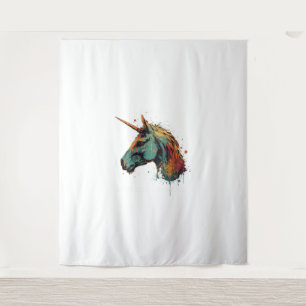 Abstract Unicorn Tapestry