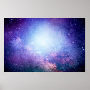 Abstract universe smoke stars poster