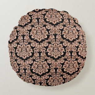 Abstract Urban Broken Graphic Motif. Seamless Patt Round Pillow