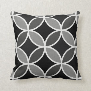 Abstract Urban Floral Throw Pillow
