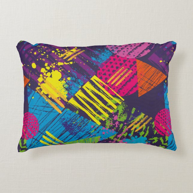 Abstract urban seamless pattern with grunge elemen accent pillow (Front)