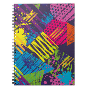 Abstract urban seamless pattern with grunge elemen notebook