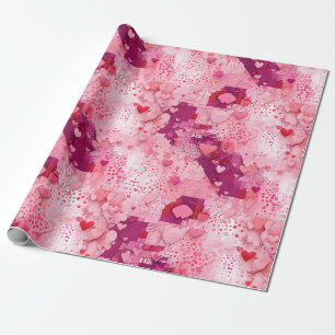 Abstract Valentine's Day Wrapping Paper