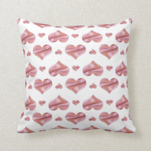 abstract valentine's love pattern with hearts. throw pillow
