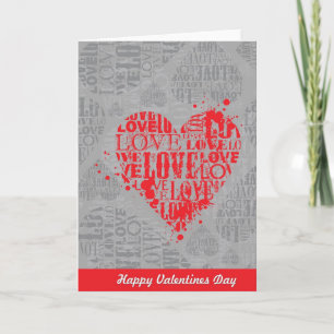 Abstract Valentine's Typography Card