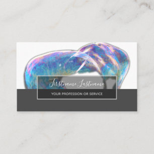 Abstract vanishing colourful bubbles rainbow colou business card