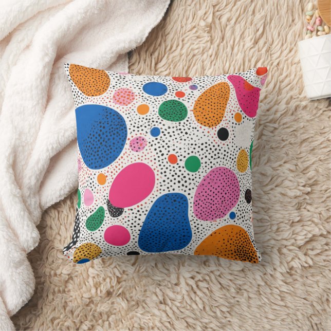 Abstract vector illustration featuring a variety  throw pillow (Blanket)
